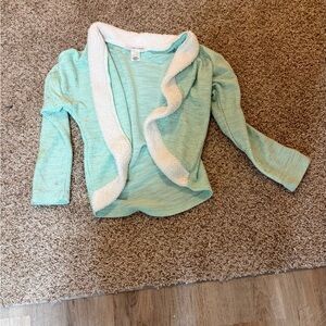 Self Esteem Mint Green Open-Front Sweater